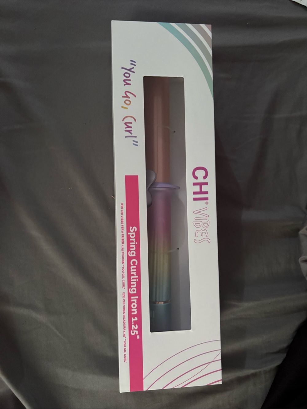 CHI Vibes Spring Curling Iron 1.25" in Rainbow Pastel